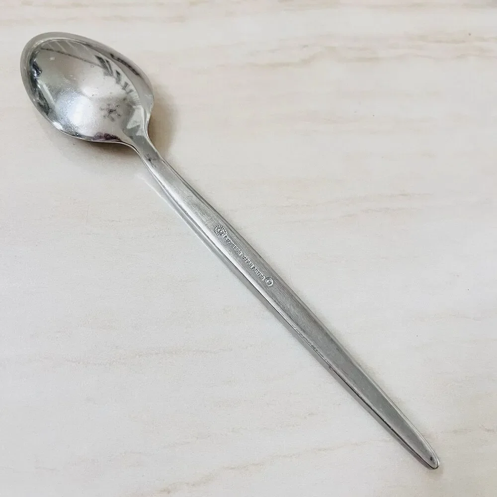 5pc STANLEY ROBERTS Astro Stainless Soup Spoon Sri Satin Hdl Glossy Bwl Japan